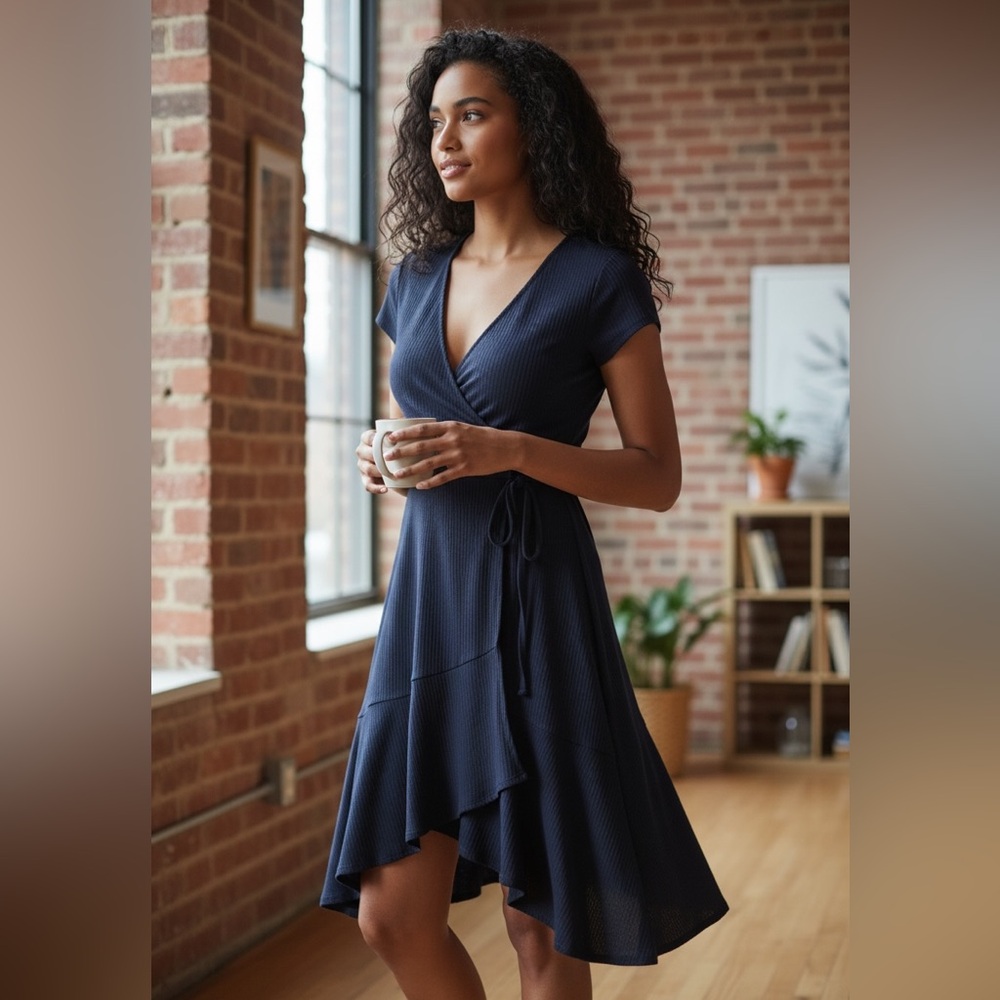Rolla Coster Navy Blue Tiered Length Dress